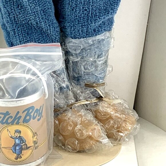 Franklin Mint Dolll Dutch Boy Paint w/Brush & Paint Can 12" w/stand NOS - Picture 4 of 6